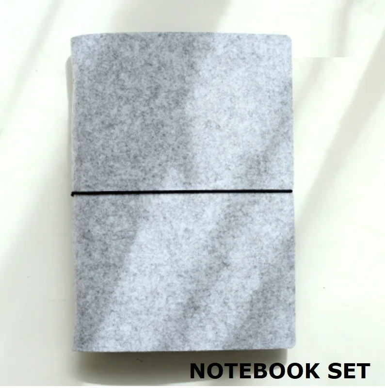 Gray Notebook Шерстяной фетровый планировщик, винтажный перезаправляемый спиральный блокнот, A5, A6, A7, дневник, Filofax, блокнот для путешествий, ежедневный блокнот - Цвет: Gray Notebook