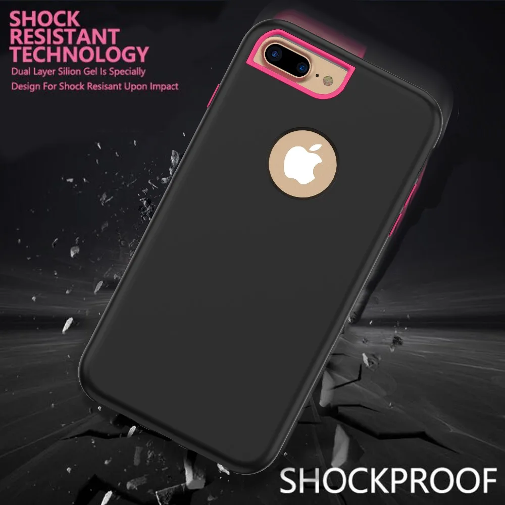GKK чехол для Apple iPhone 6 7 8 Plus Три в одном дизайн мягкий жидкий силиконовый роскошный