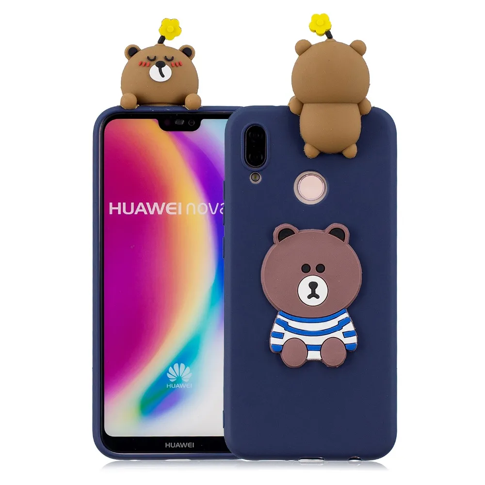 Чехол с единорогом пандой для Huawei P20 Lite/Nova 3e чехол Pro Y5 Y9 2018 Mate 10 20 Lite Etui