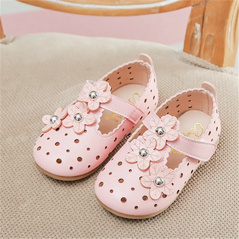Xinfstreet Brand Baby Girls Shoes Size 21-25 Flower Soft Pu Leather Toddler Kids For |