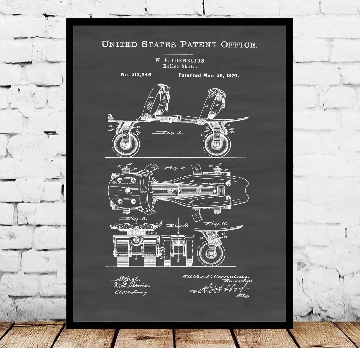 

Roller Skate Patent Blueprint Poster