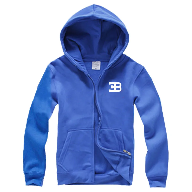 Новые брендовые толстовки на молнии с логотипом Bugatti унисекс повседневные