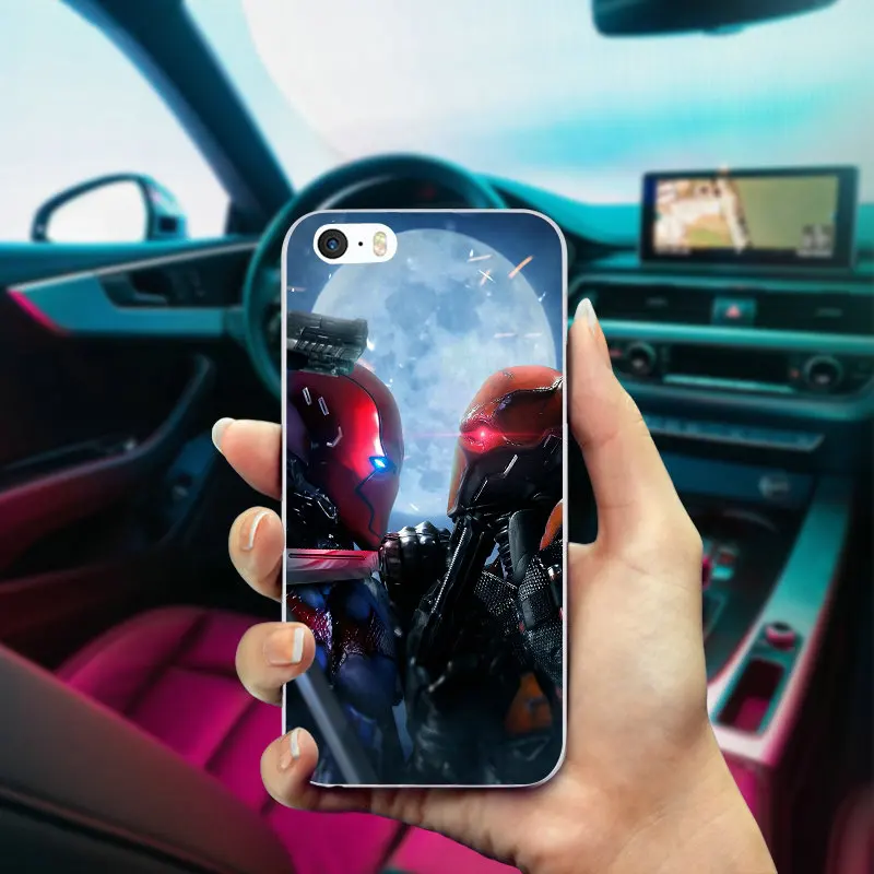 Чехол для iPhone 6 мягкие ТПУ Силиконовые чехлы телефонов DC Бэтмен красный капюшон