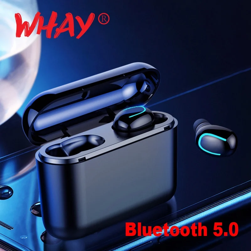 WHaY наушники вкладыши TWS с 5 0 Bluetooth Беспроводной стерео гарнитура микрофоном