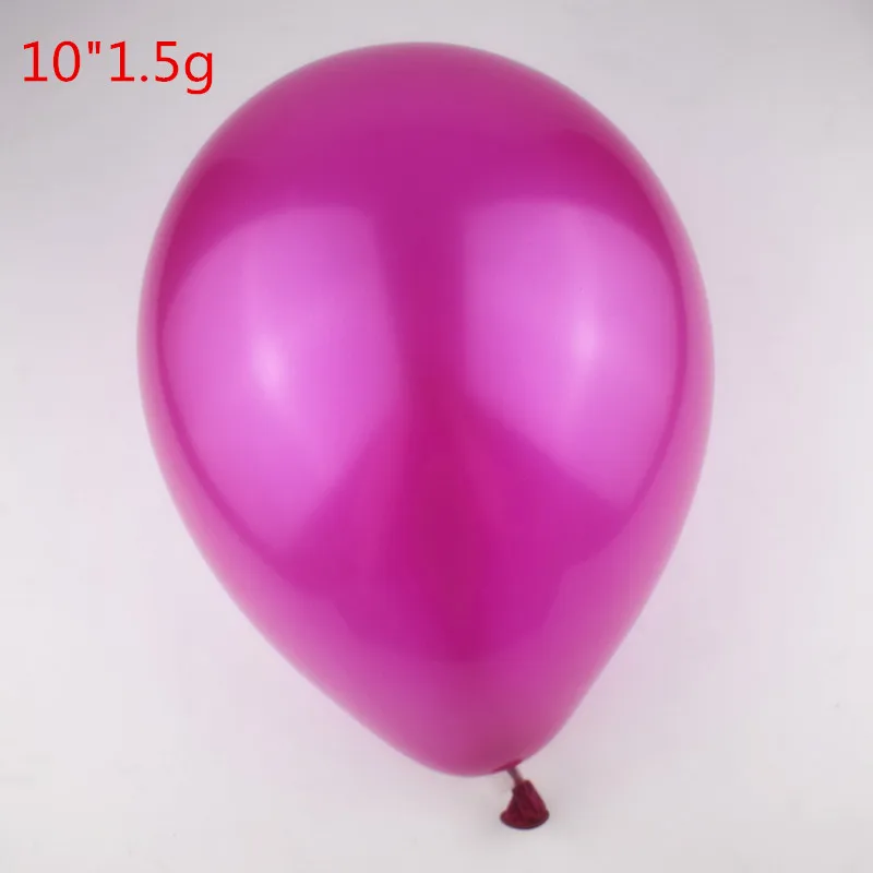 Fuchsia Ldtexmy 100 шт. 10 дюймов 1,5 г Латекс Pearl воздушные шары гелий уплотненный воздушный шар одежда для свадьбы, дня рождения воздушные шары для украшения Balony игрушка - Цвет: Fuchsia