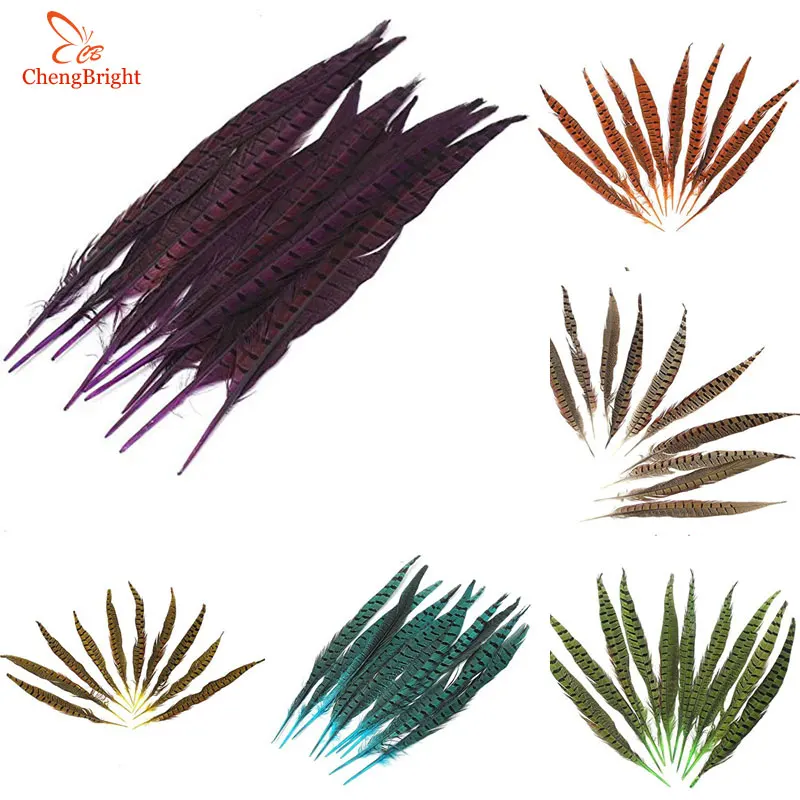 CHENGBRIGHT 50 шт. натуральные перья из хвоста фазана 25-30 см 10-12 дюймов DIY Ювелирные изделия Свадебные украшения перья фазана