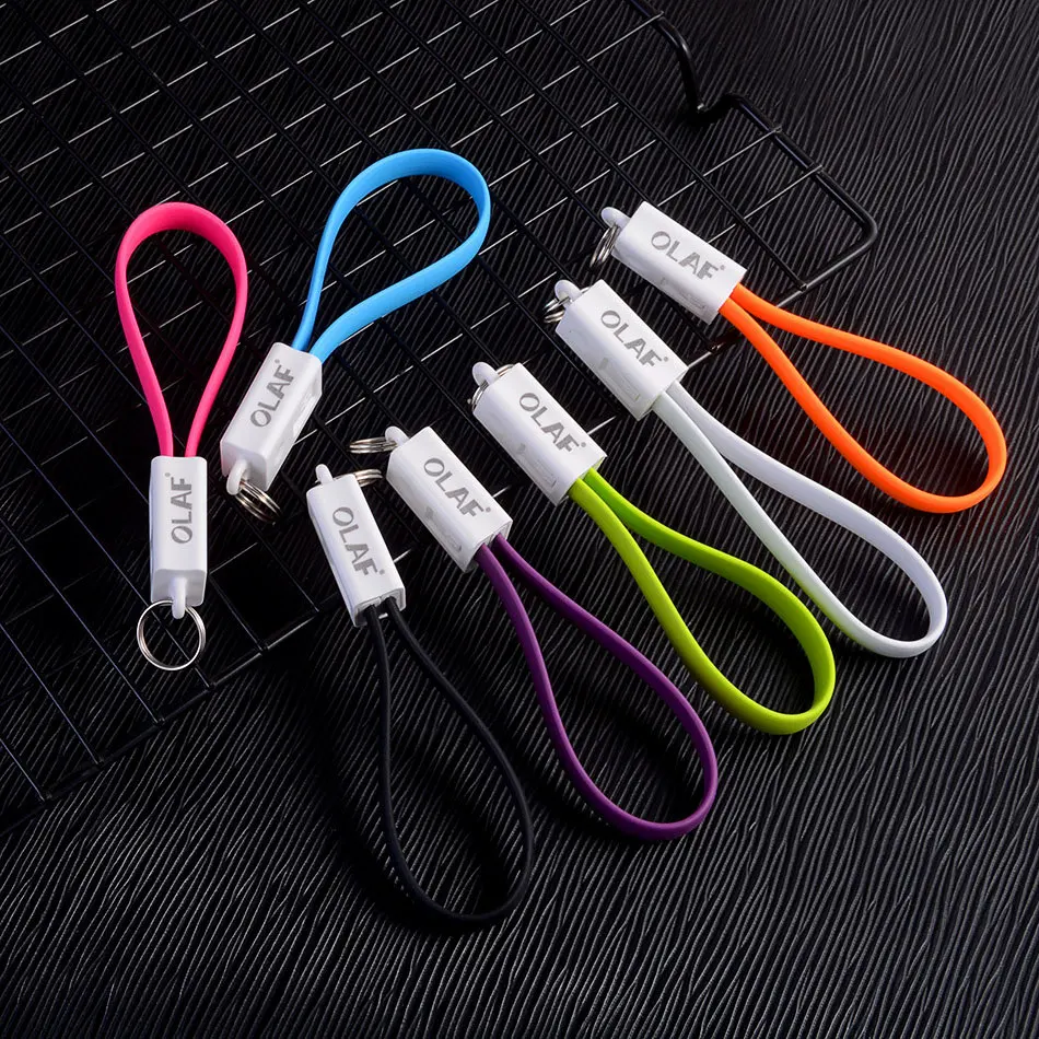 Олаф мини брелок Micro USB кабель для iPhone 8 7 для освещения USB кабель для зарядного устройства портативный зарядный кабель для синхронизации данных USB аксессуар
