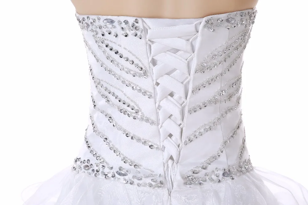 Forevergracedress 2017 реальные фотографии Белый Quinceanera платье с длинным Стразы спинки