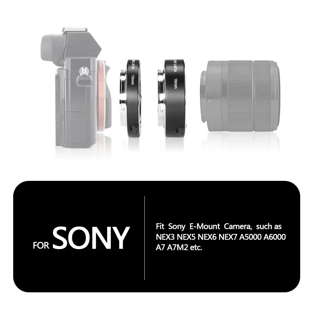 Удлинительное Кольцо Meike для макросъемки с автофокусом кольцо адаптер Sony E mount NEX3