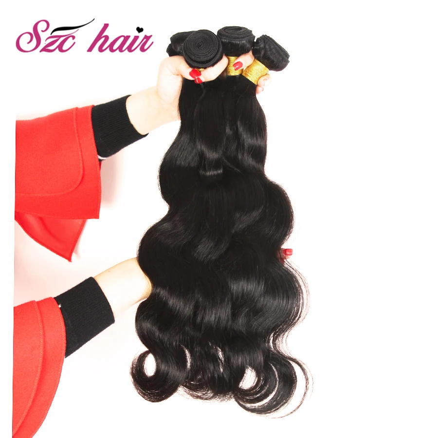 Малайзийский Девы Волос Объемной Волны Человеческих Weave Связки 7А Малайзии