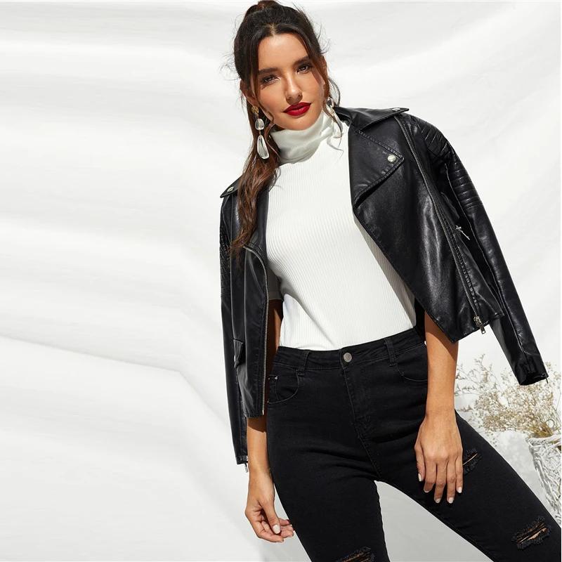 SHEIN Тркотажный Топ В Рубчик С Коротким Рукавом Белый Топ С Высоким Воротником