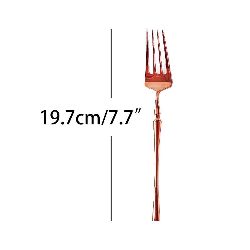 dinner fork 1 шт., столовая посуда из розового золота, нержавеющая сталь, Западный столовый нож, вилка, чайная ложка, Корейская Свадебная посуда, вечерние столовые приборы - Цвет: dinner fork