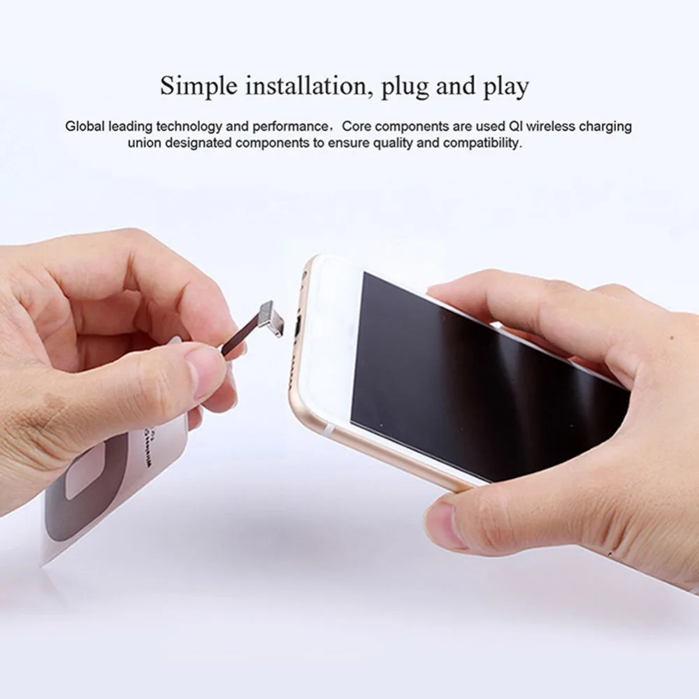 Новый Qi быстрый адаптер для беспроводной зарядки приемная пластина iPhone 6 S 5S 6/7 PLUS