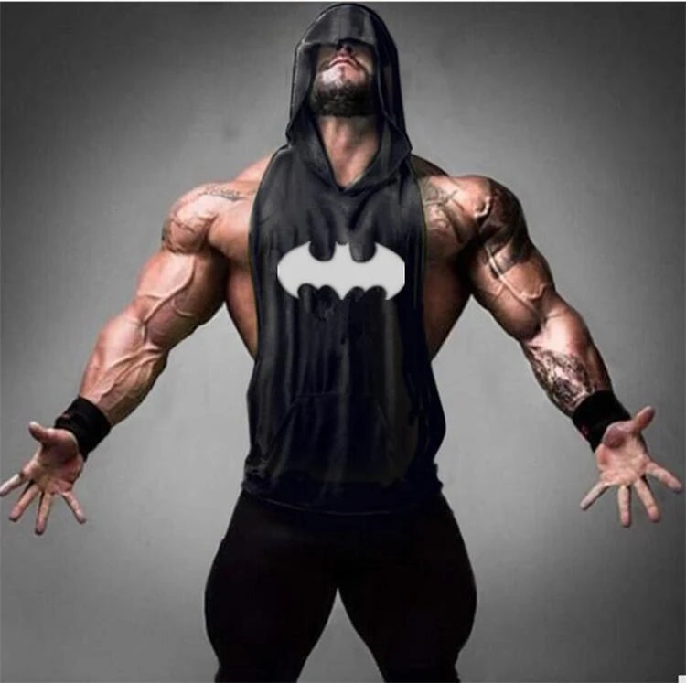 Musculation Спортивная майка для мужчин спортивный жилет с капюшоном Фитнес Лето без