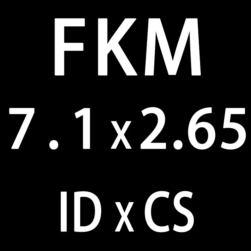 10 шт./лот фторкаучук Кольцо черное FKM уплотнительное кольцо уплотнение 2,65 мм толщина ID7.1/7,5/8/8,5/9/9,5 мм резиновое уплотнительное кольцо - Цвет: ID7.1mm