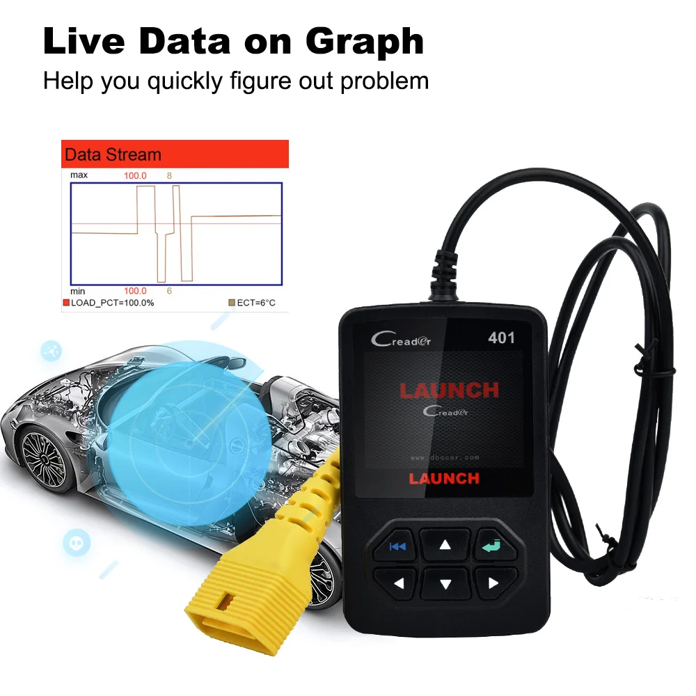 Launch X431 Creader 401 OBD OBD2 сканер автомобильный диагностический инструмент для