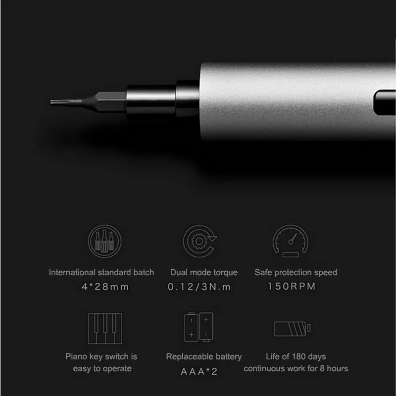 Миниатюрная электрическая отвертка Wowstick 1P Pro с 18 насадками аккумуляторная