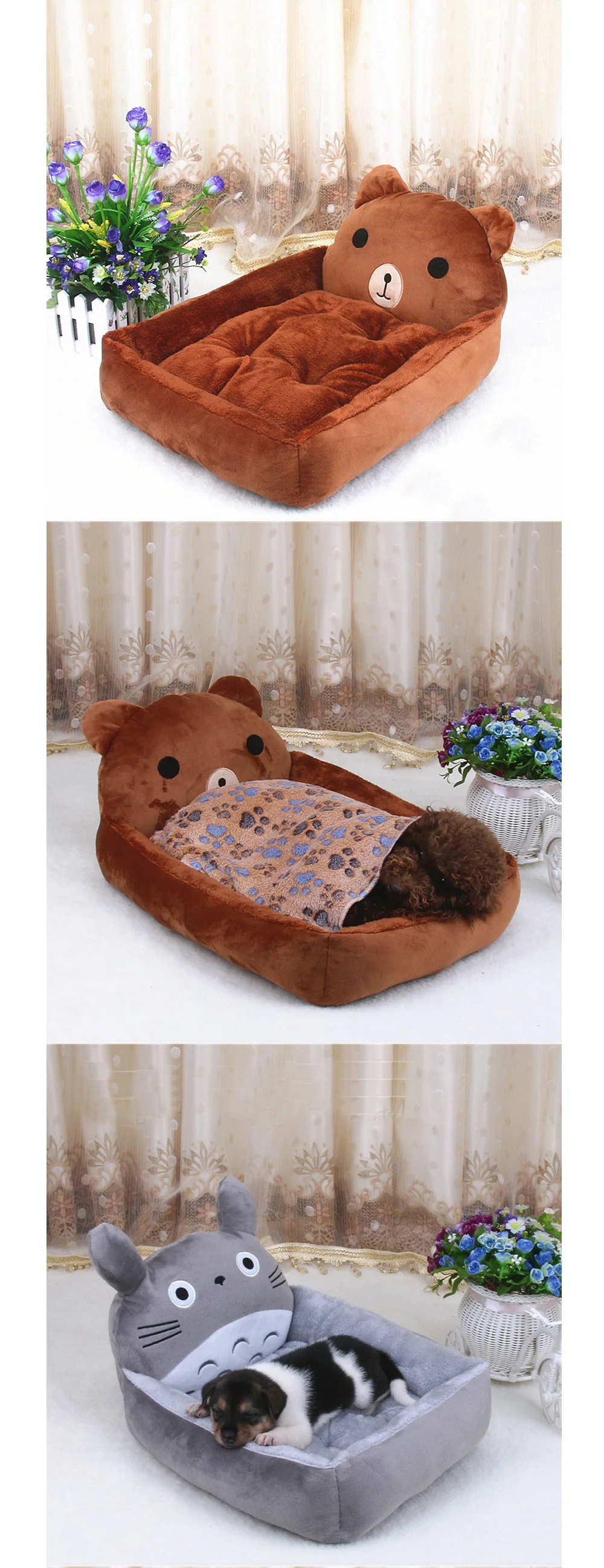 pet dog bed Animal Cartoon Shaped Dog House Sofa Puppy Flannel Kennel Cat Litter pet cat Mats big dog bed cat kennel Plush mat