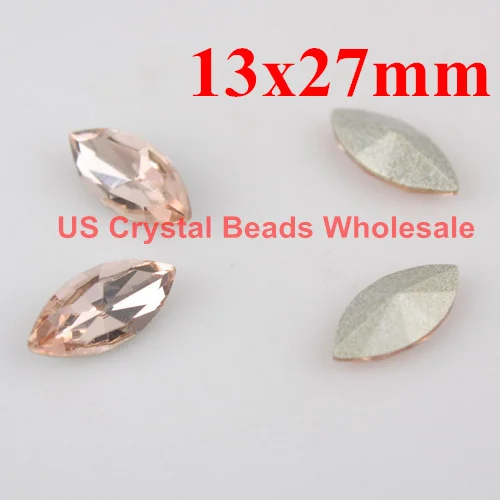 

Free shipping! Wholesale 50pcs/lot AAA TOP quality 13x27mm marquise crystal fancy stones rose colour F1716