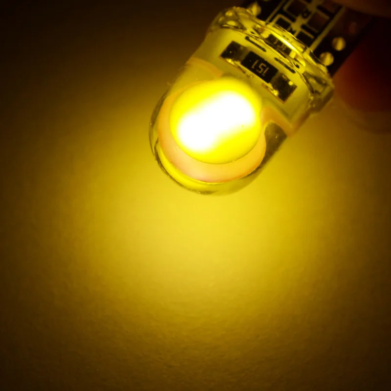 Yellow T10 светодиодный холодного белого и синего цвета розовый 194 W5W DC 12V светодиодный 168 COB Авто кварцевая Автомобильная супер яркий поворот сбоку номерной знак светильник лампа - Испускаемый цвет: Yellow