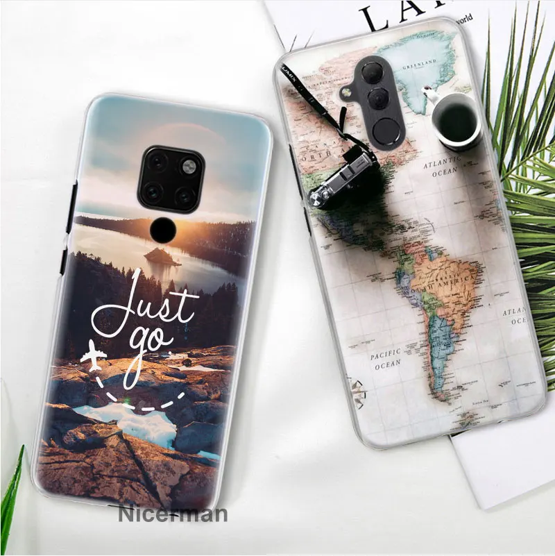Карта мира, план путешествий, чехол для телефона huawei mate 10 20 Lite 20 Pro P30 Pro P30 P20 Lite P Smart Plus, чехол, чехол