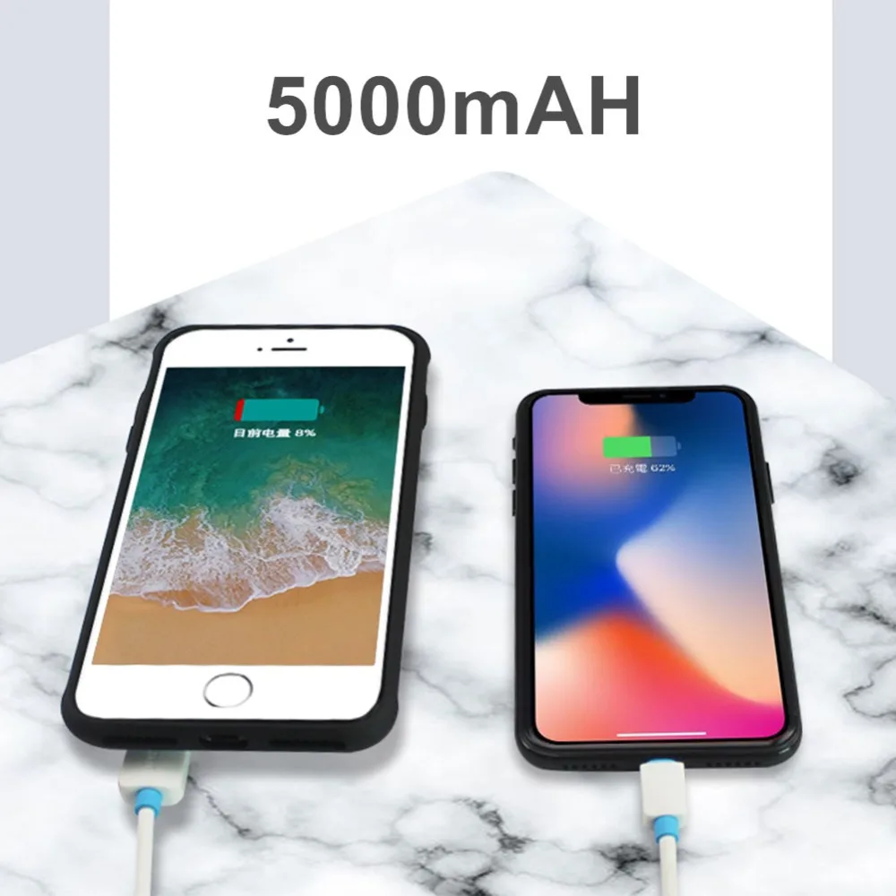 5000 мАч чехол для зарядного устройства для iphone X/XR/XS MAX чехол для телефона умный беспроводной зарядный Аккумулятор для samaung note9 note8