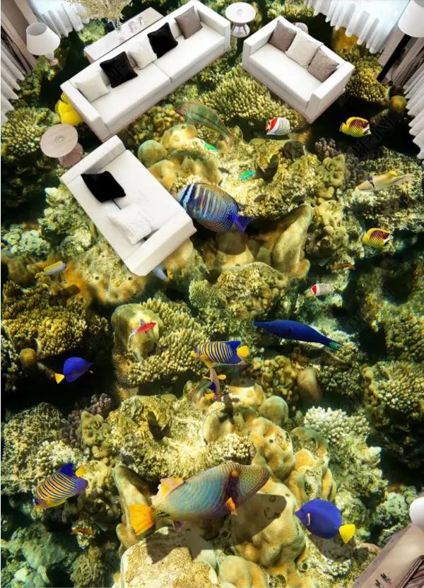 

Самоклеящиеся обои на заказ, 3d напольная живопись, подводный мир, 3d наклейки на стену, фото, ПВХ Самоклеящиеся обои, пол 2020