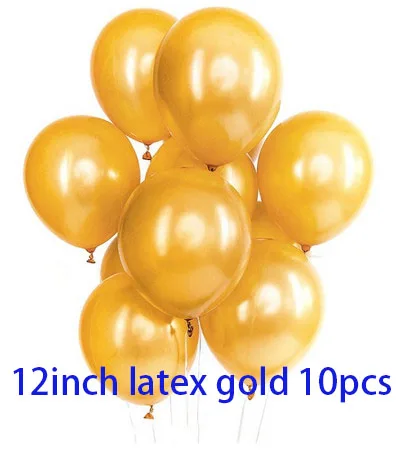 gold 10pcs Шары с золотыми конфетти смешанные 18 дюймов звезда сердце Фольга шар День рождения черный золотой латексный шар воздушный бальное свадебное украшение - Цвет: gold 10pcs