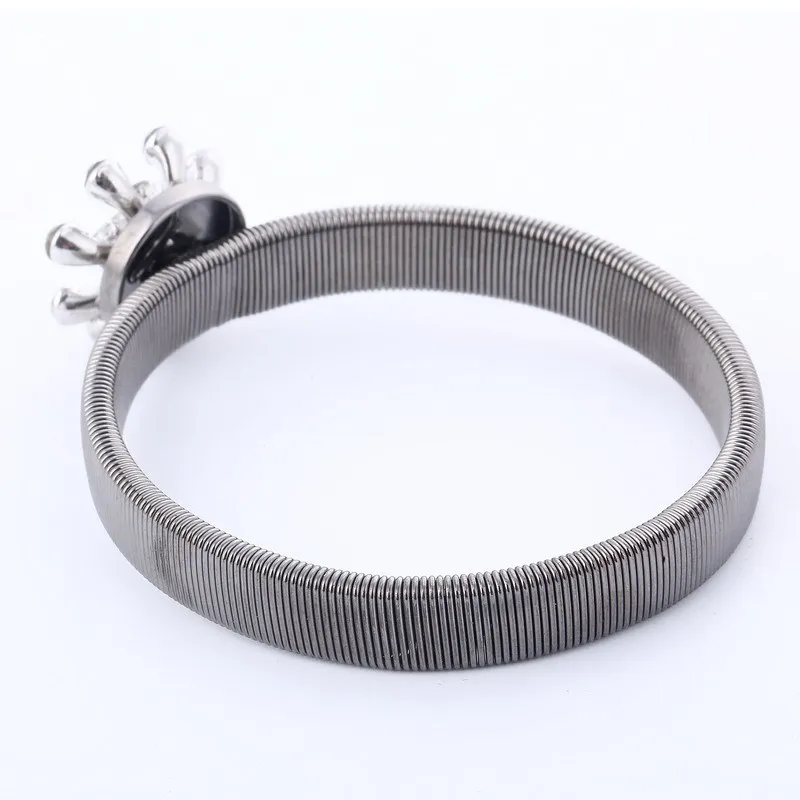 1 шт. Нескользящие металлическая кнопка эластичные браслет для ношения выше