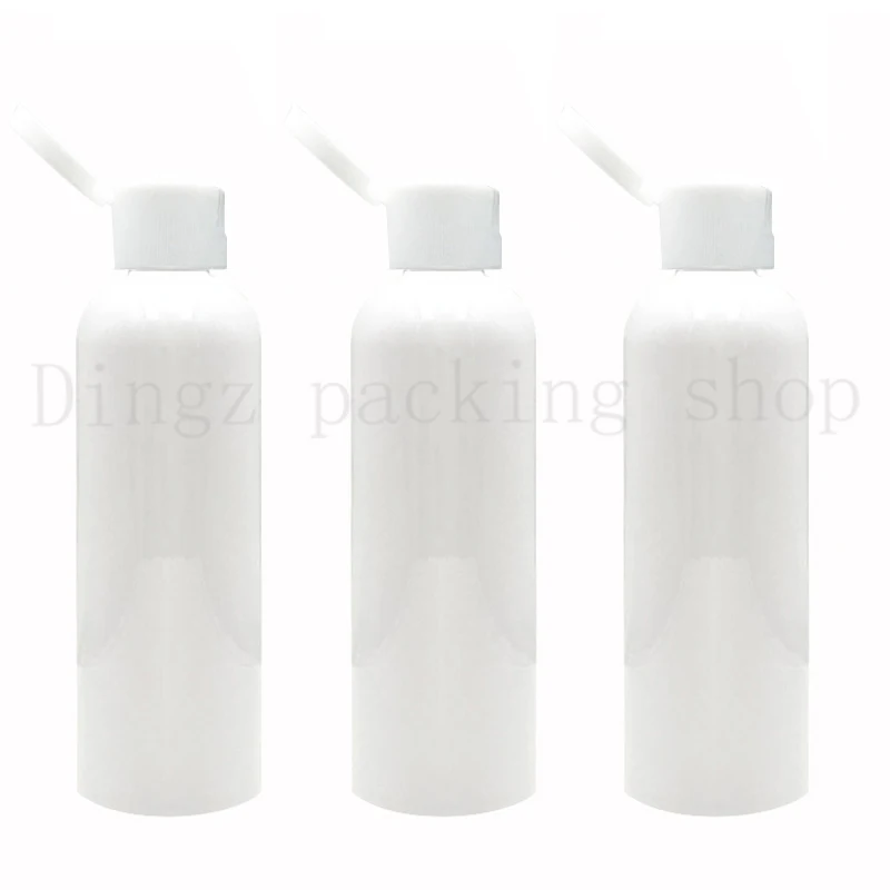 Пластиковая белая бутылка с крышкой и откидной 100/150/200/250 мл|travel shampoo bottle|shampoo bottlewhite