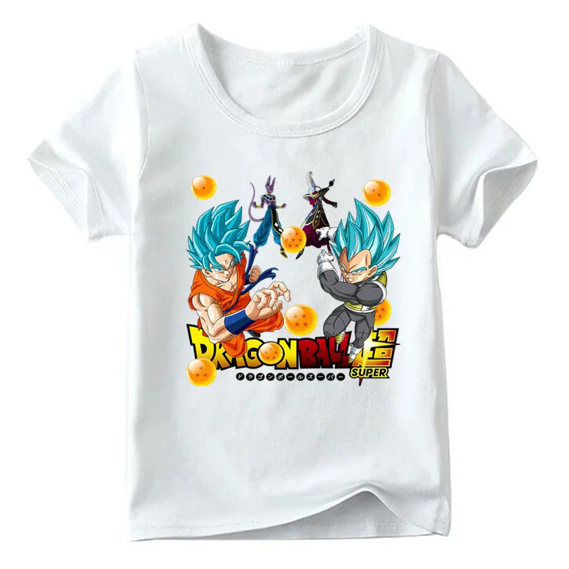 2019 Anime Dragon Ball Z Character Print Children Tshirt Boys and Girls Summer Short Sleeve Tops Kids Casual T-shirt HKP5201 | Детская
