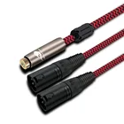 Высококачественный мини-джек 3,5 мм мама к 2 XLR 3 Pin папа аудио кабель для ПК наушники микшер AMP звуковая коробка микрофон динамик провод 1 м 2 м