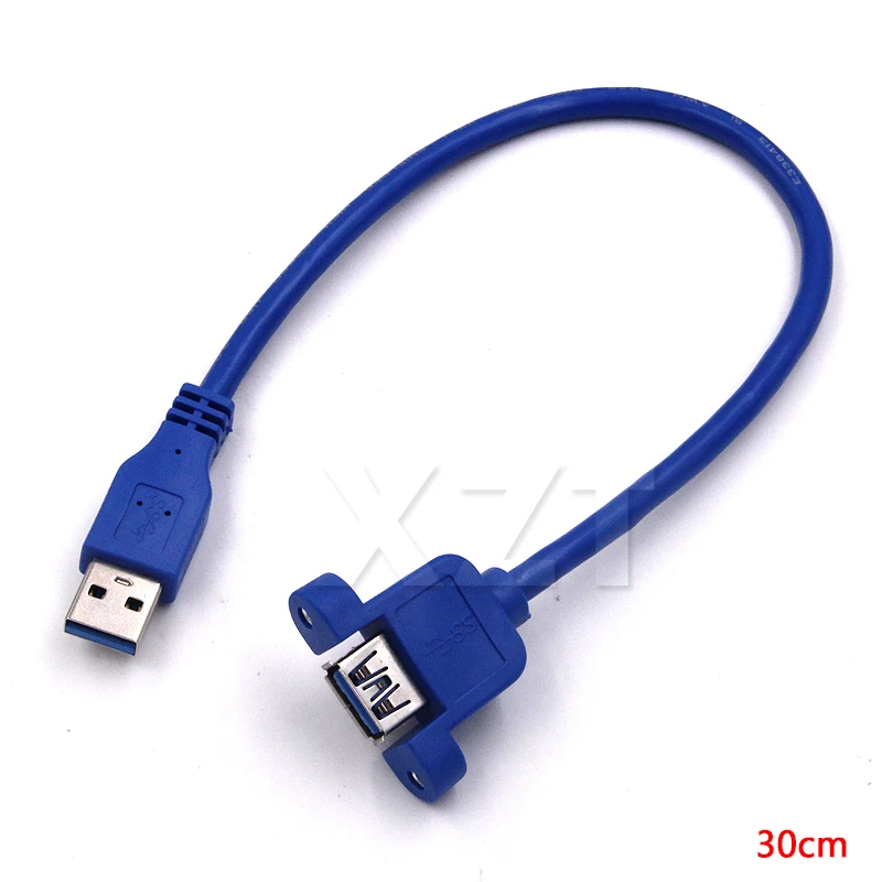 Новинка Удлинительный кабель 30 см 150 штекер гнездо USB3.0 с отверстиями для винтов
