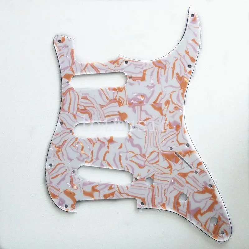 6 шт. 3 слоя светло фиолетовые ракушки гитара маркер для Fender strat замена|guitar pickguard|3