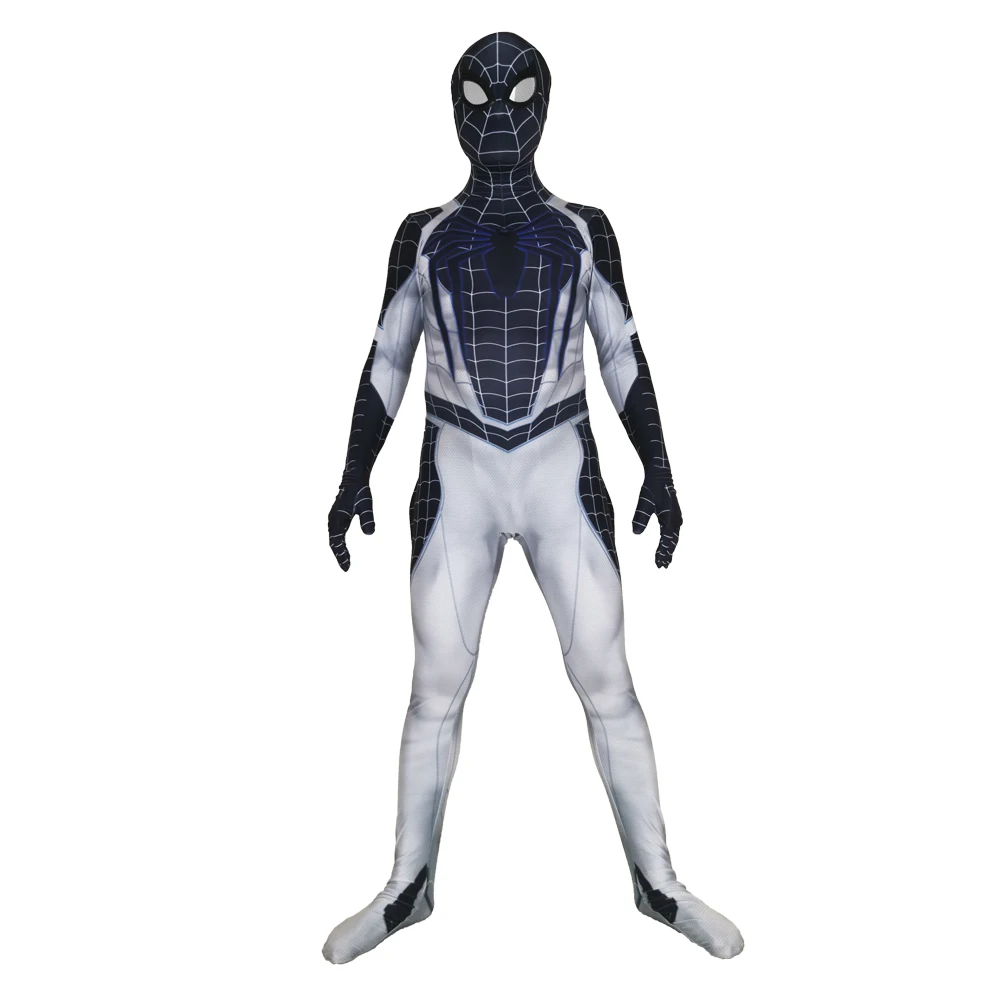 Отрицательный костюм Человек-паук PS4 игры версия Косплей Костюм Zentai боди костюм супергероя комбинезон Хэллоуин