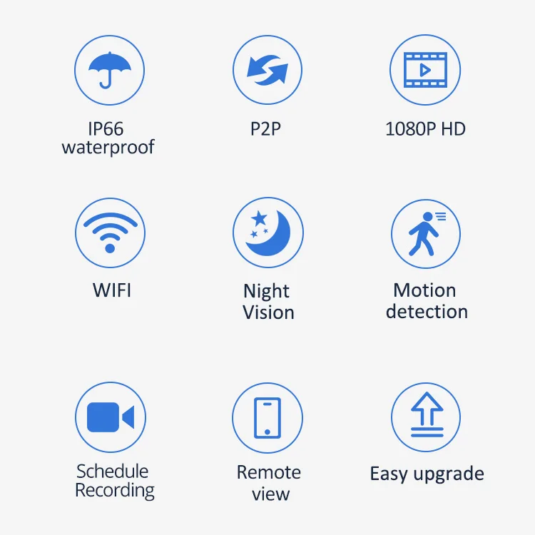 Беспроводная система безопасности Wetrans NVR Wifi 8CH H.265 1080P HD видео наблюдение 2MP комплект наружного видеонаблюдения IP аудио камера