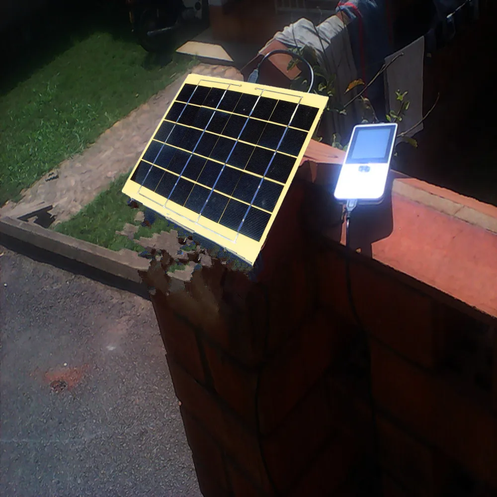 DC House High Speed Solar cell phone charger by 5w 5.5v solar panel emergency power bank camping |