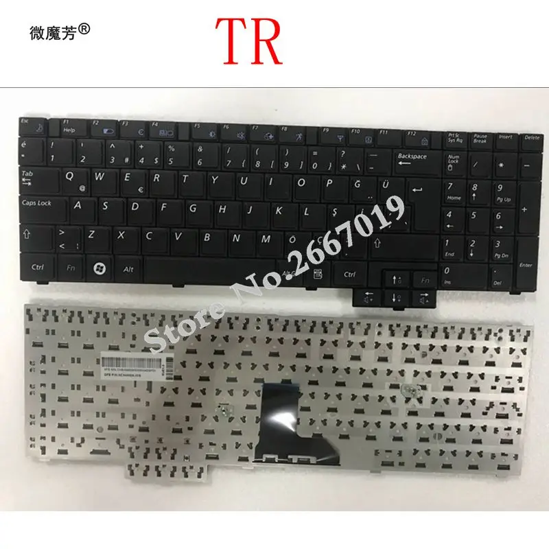 Клавиатура TR для ноутбука Samsung R620, R528, R530, R540, NP-R620, R525, NP-R525, R517, R523, RV508, Черная