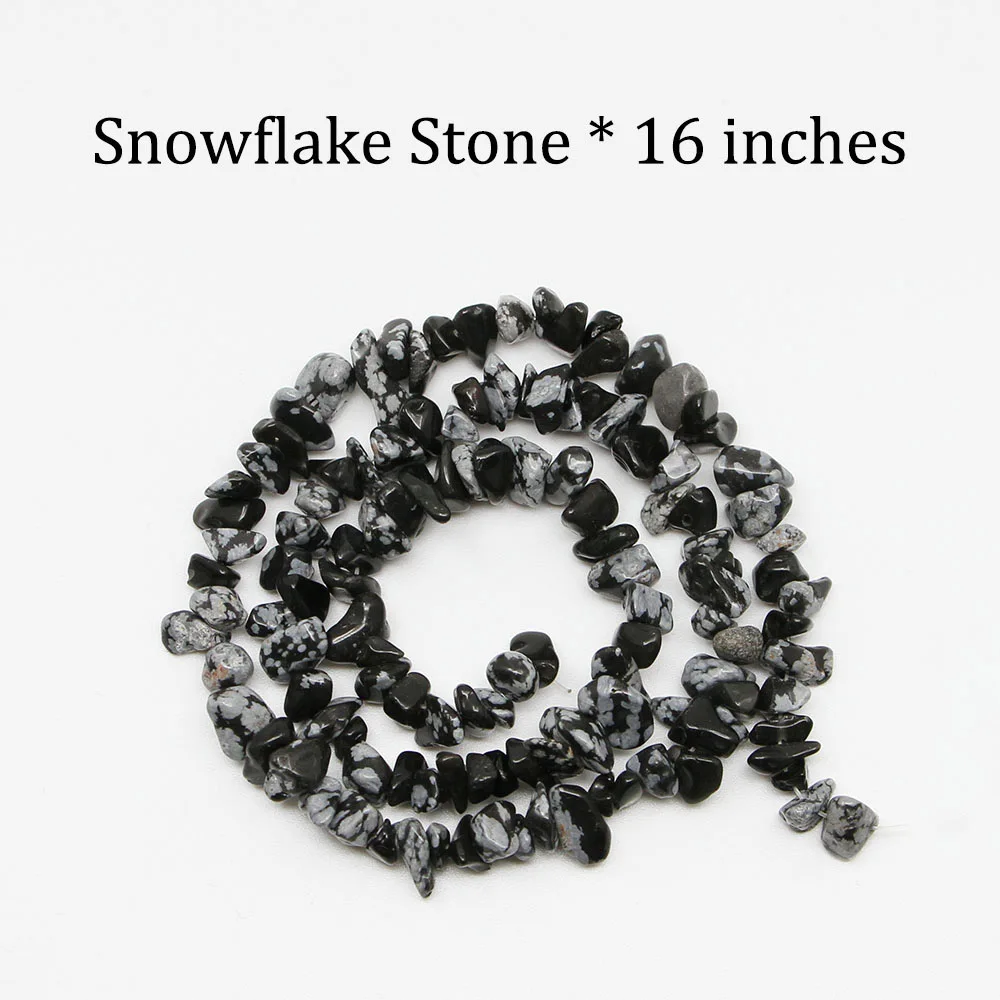 Snowflake Stone 1 прядь/Лот 16 дюймов натуральный камень Бусины чипсы 5-8 мм Кристалл lrmedium гравийная бусина Diy принадлежности для браслетов для изготовления ювелирных изделий - Цвет: Snowflake Stone