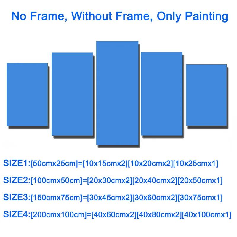 

Modern Wall Art 5 Pieces Forest Canvas Painting Modern Tree Print Picture Natural Scenery Home Decor Poster Fashion