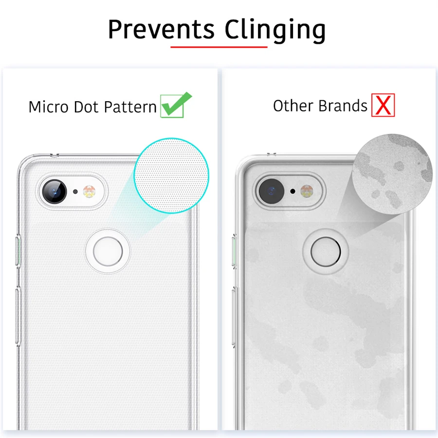 Чехол для телефона Google Pixel 3aXL 3XL защитный силиконовый из ТПУ полуобернутый чехол 3