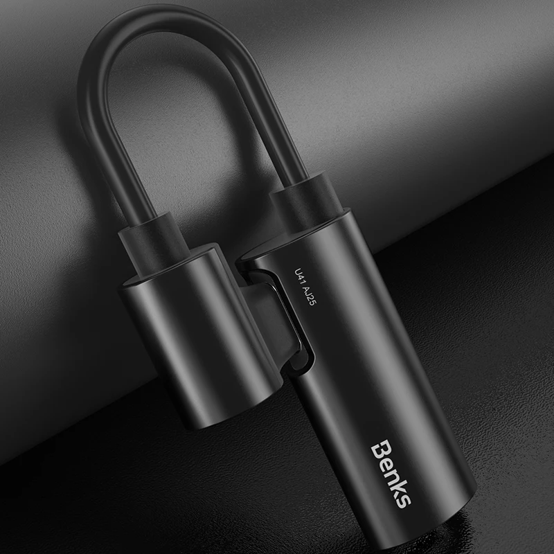 Benks тип c Aux аудио кабель адаптер usb Тип C до 3 5 мм разъем для наушников 2 в 1 зарядное