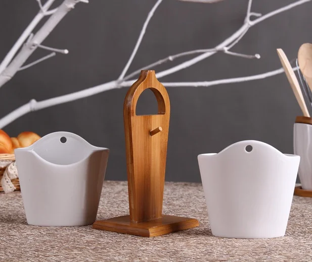 Стильный керамический органайзер для столовых приборов декоративные бамбуковые