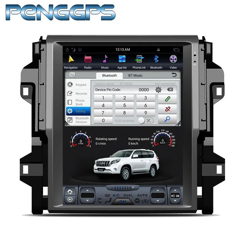 Автомобильный gps навигация DVD для TOYOTA Fortuner /Revo 2016 2019 подходит авто AC стерео 4K 2G + 64G