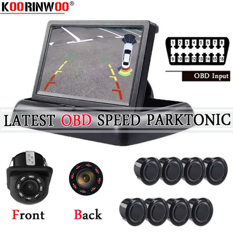 Koorinwoo автомобильная система отслеживания скорости OBD для 4 парктроник передние