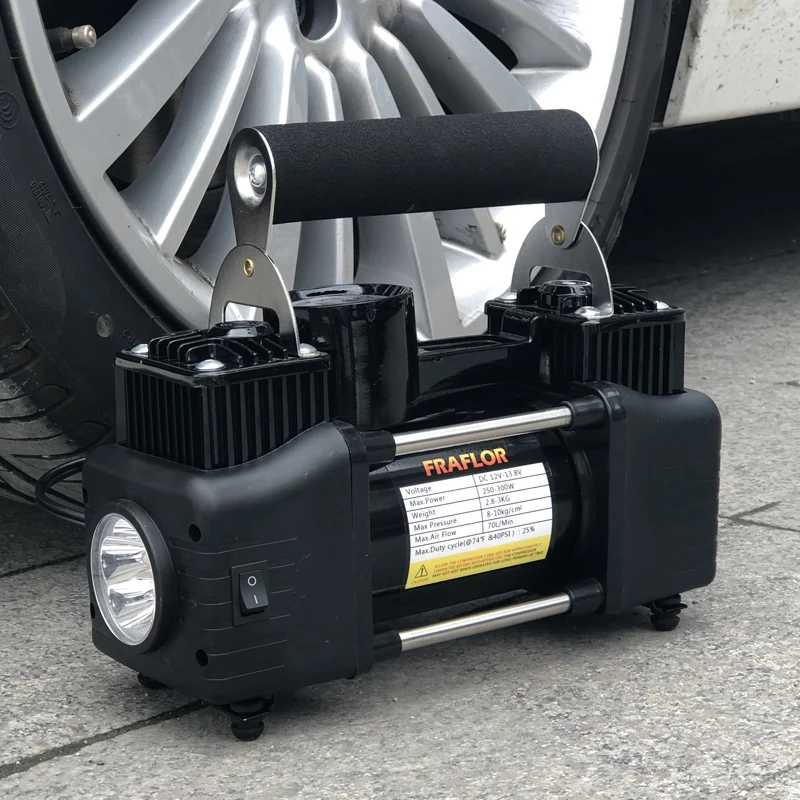 Цифровой предварительно установленный Портативный 12 В 150 фунтов/кв. дюйм автомобильный насос для накачки шин двойной цилиндр компрессор авто Стоп насос автомобильный воздушный компрессор