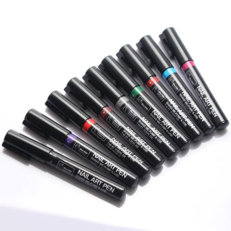 16 цветов ручки для дизайна ногтей печать лак краска украшения 3D дизайн красивые