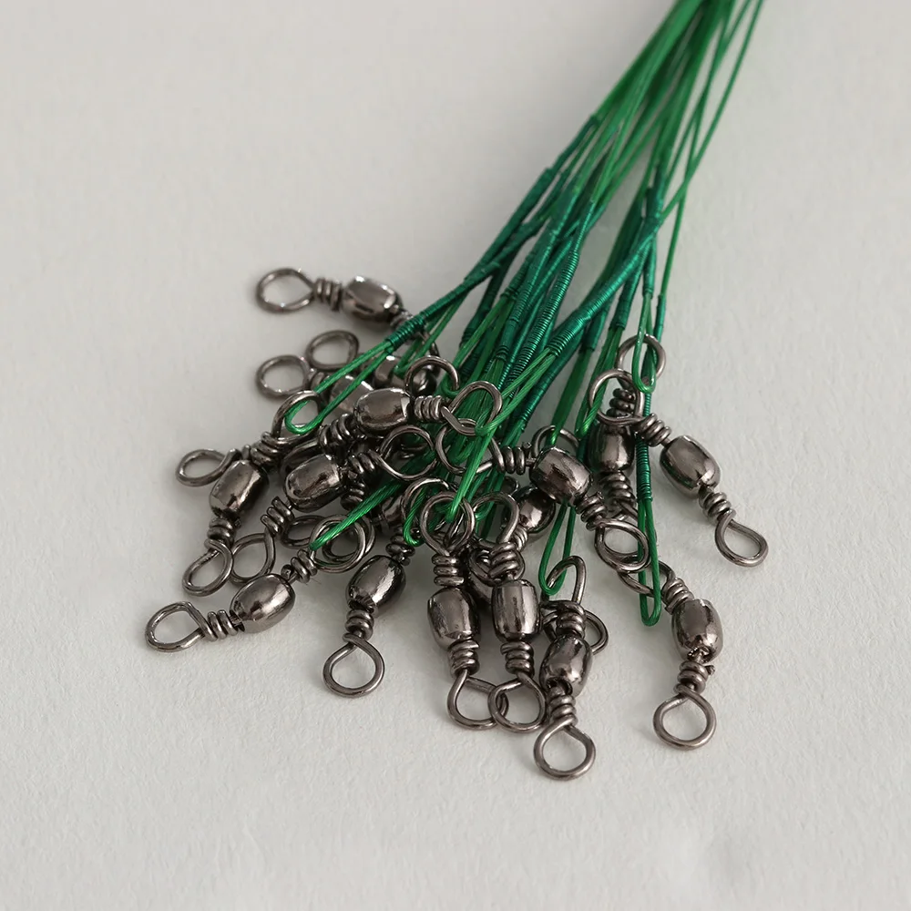 20 шт. прочный шикарный следов Сталь провода Щука роликовых вертлюгов