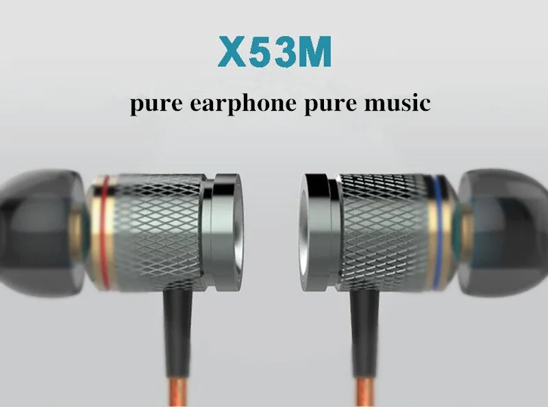 PLEXTONE X53M магнитные металлические наушники-вкладыши, спортивные наушники, проводное управление, металлическая гарнитура, 3,5 мм наушники