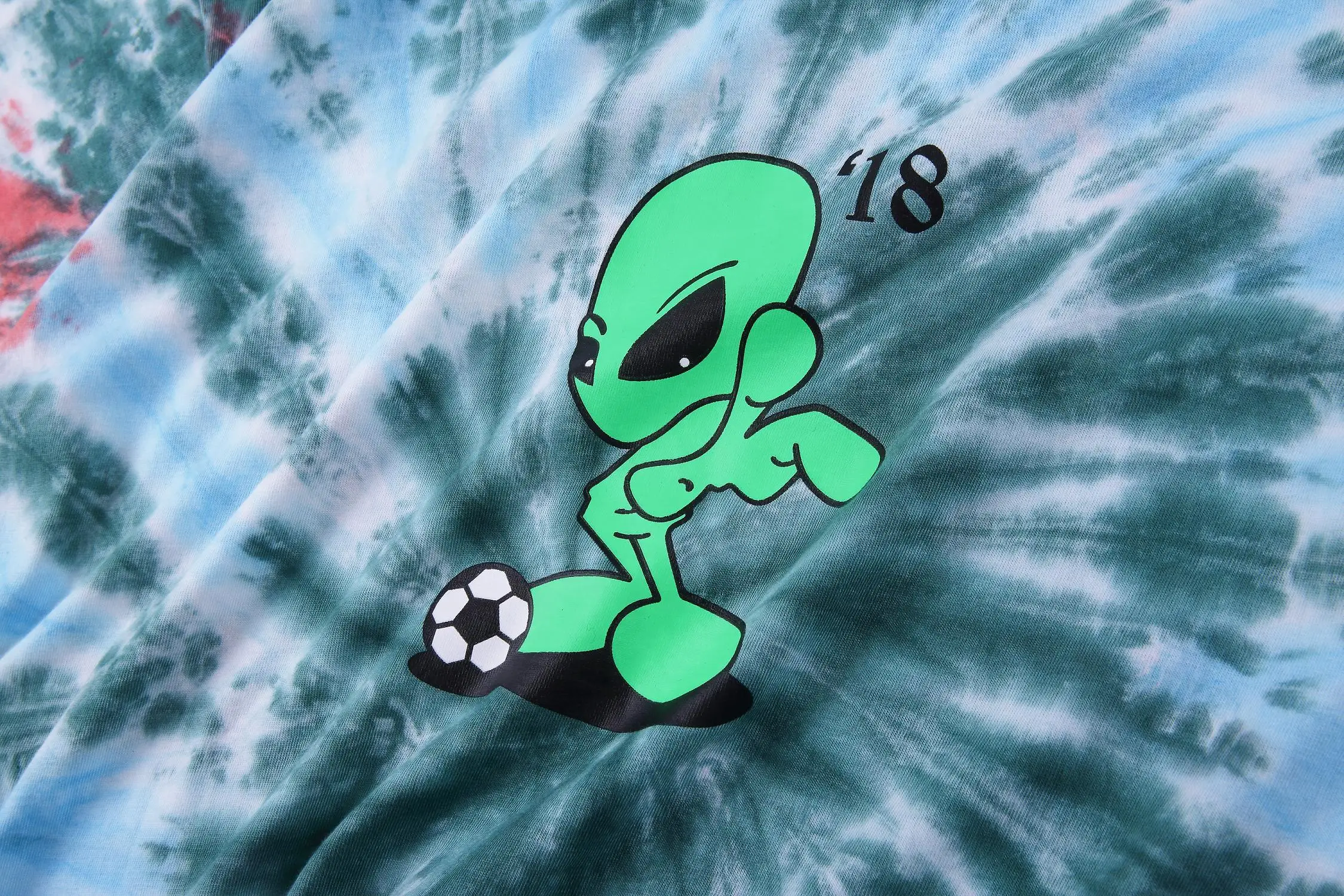 19SS Трэвиса Скотта астромира футболка 1:1 высокое качество инопланетянин Tie Dye футболка уличного рынка хип-хоп Astroworld футболка